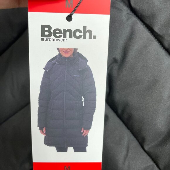 NEW Bench Women's M Removable Hooded Puffer Coat Weatherproof Black Full Zip - Picture 11 of 14